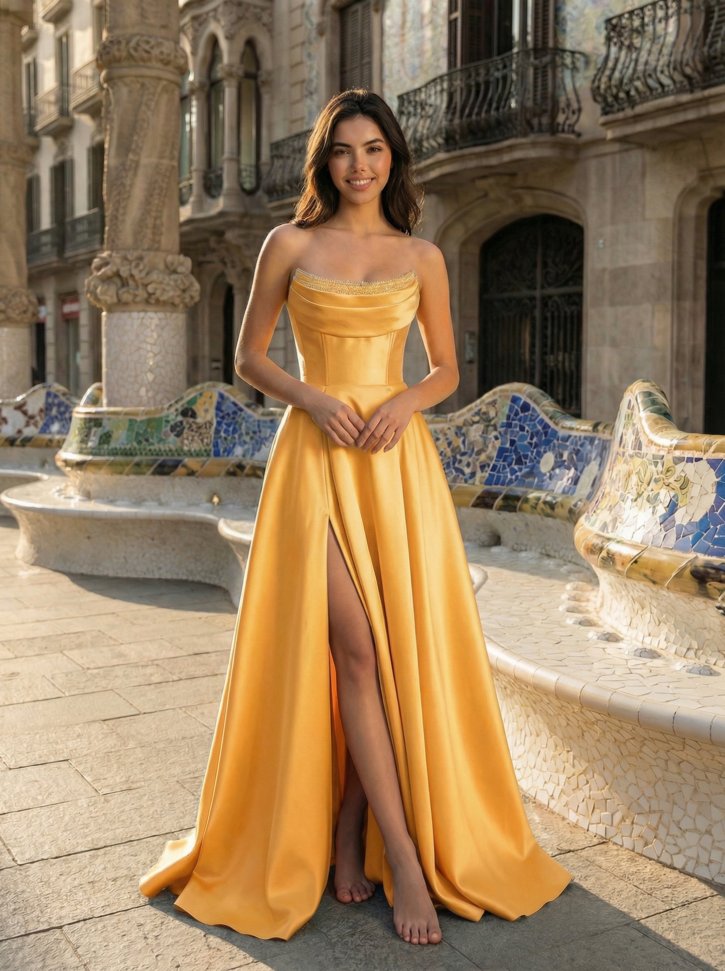 Scoop-Neck Off-Shoulder Sleeveless A-Line Prom Dress Beaded Pleated Sa Laxag Scoop-Neck Off-Shoulder Sleeveless A-Line Prom Dress Beaded Pleated Sa Laxag