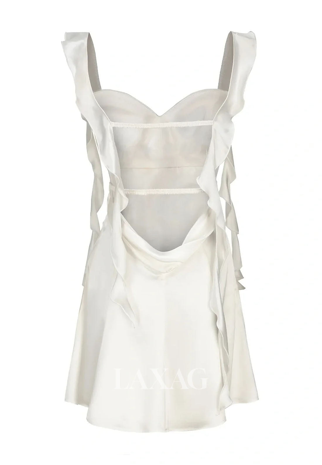 Simple Sweetheart Straps Sleeveless Pleated Satin A-Line Party Homecoming Dress