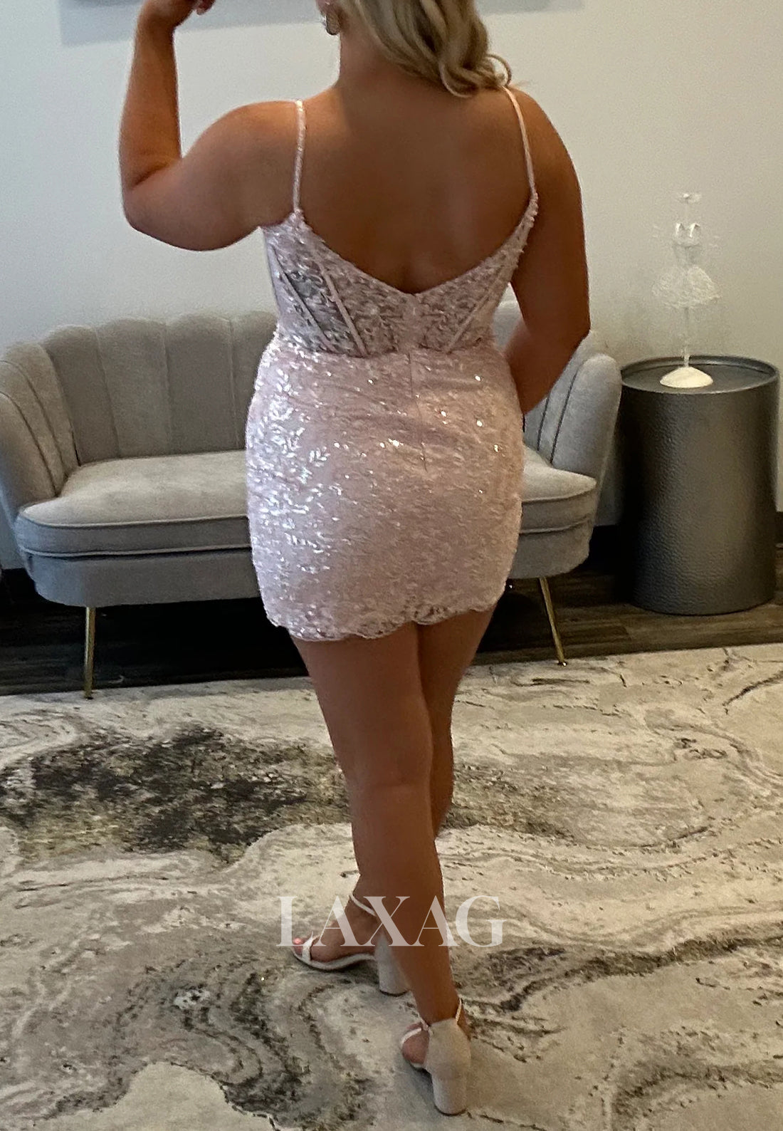 Sweetheart Off-Shoulder Sleeveless Applique Sequined Mermaid Party Homecoming Dress