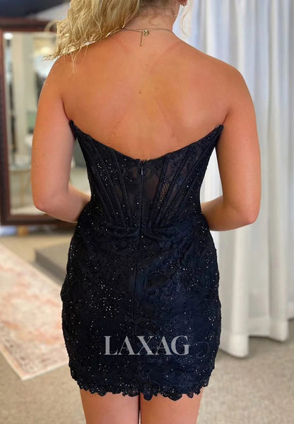 Scoop-Neck Off-Shoulder Sleeveless Beaded Allover Lace Pleated Mermaid Party Homecoming Dress