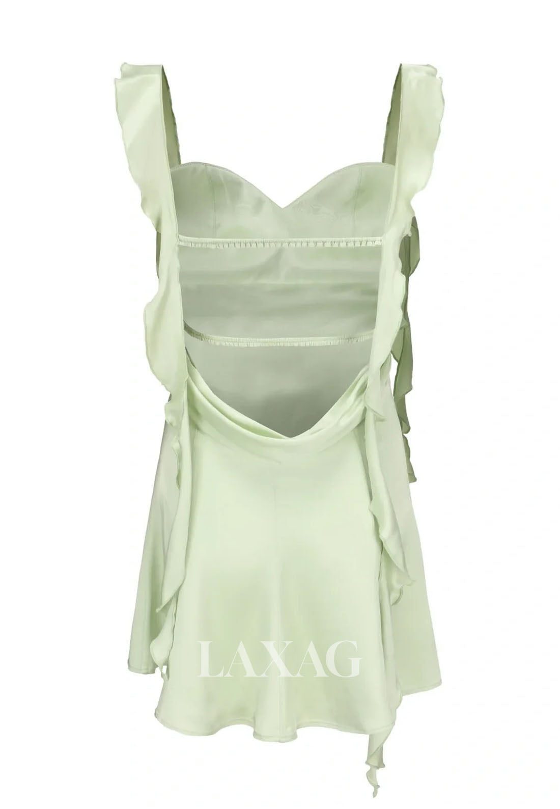 Simple Sweetheart Straps Sleeveless Pleated Satin A-Line Party Homecoming Dress