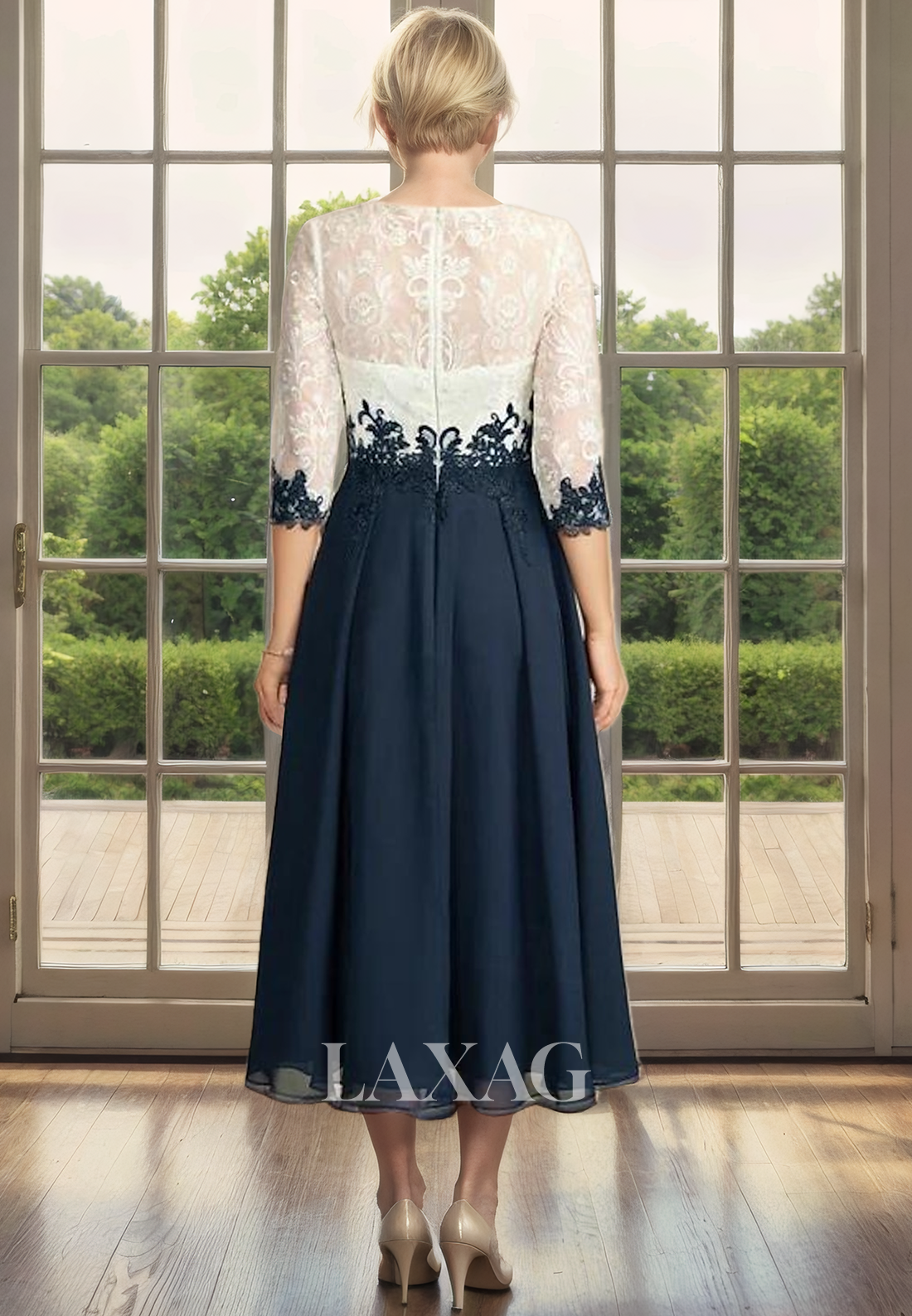 A-Line Off Shoulder Appliques Sequins Elegant Mother of the Bride Dress