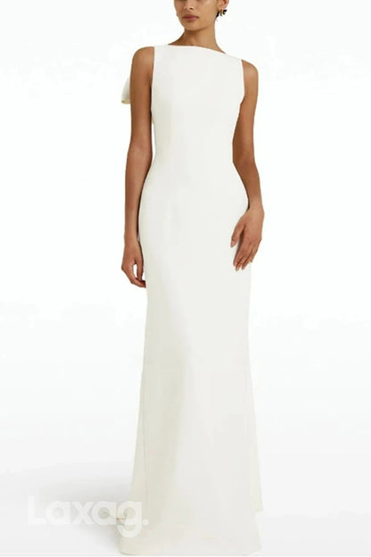 22511 - Bateau Sleek Satin Mermaid Mother of the Bride Dress with Train