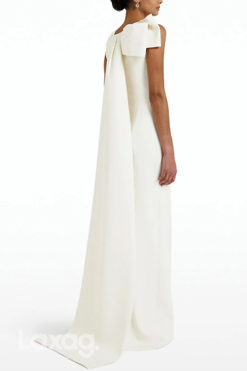 22511 - Bateau Sleek Satin Mermaid Mother of the Bride Dress with Train