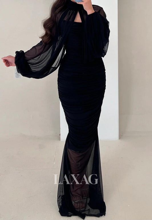 فستان سهرة حورية البحر من التول والساتان، بدون أكمام، بدون أكمام، بدون أكمام، مع قفازات، بدون أكمام، بدون أكمام، بدون أكمام، بدون أكمام، مع قفازات