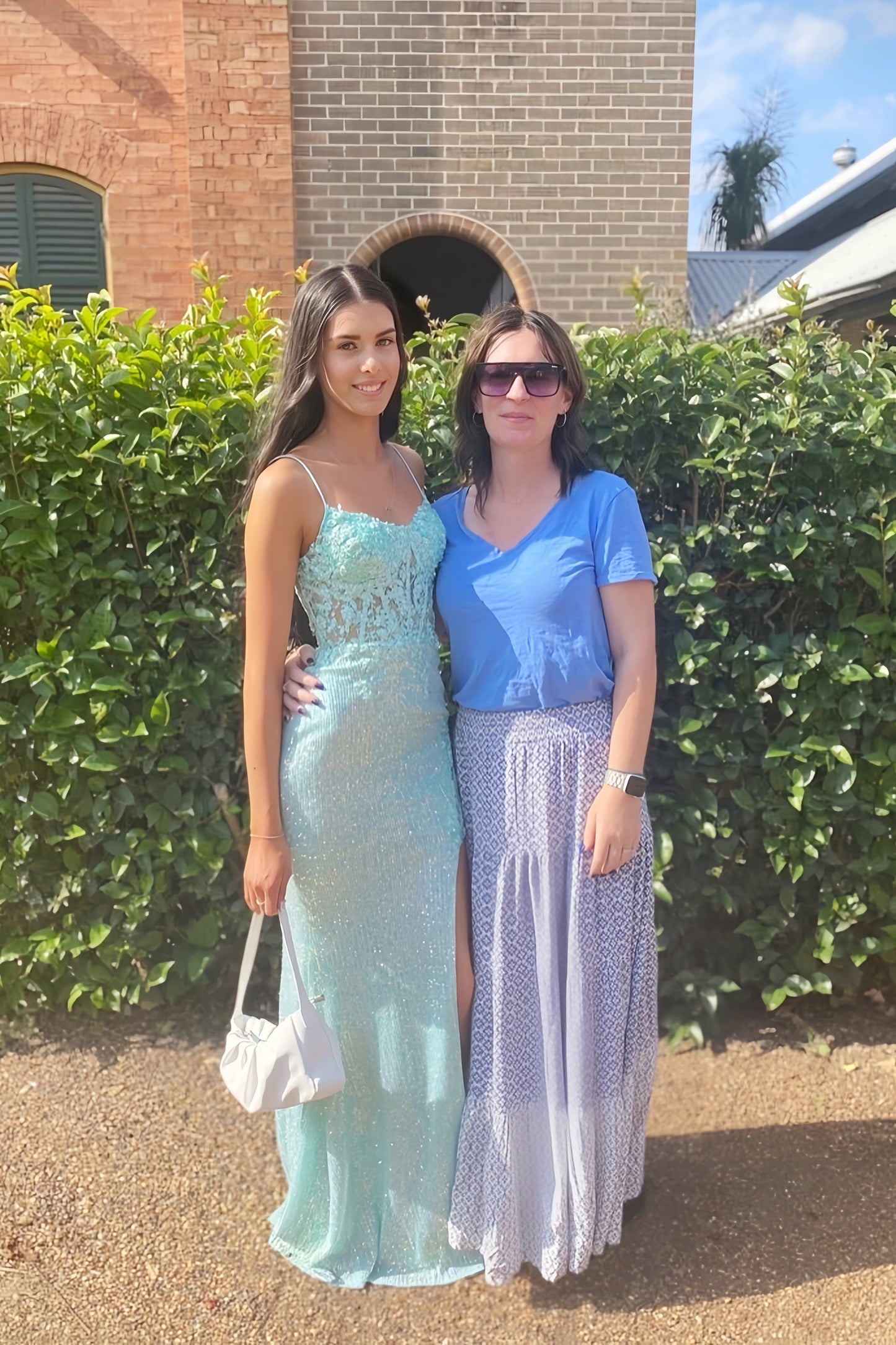 V-Neck Spaghetti Straps Sleeveless Fully Sequined Applique Mermaid Dress with Slit