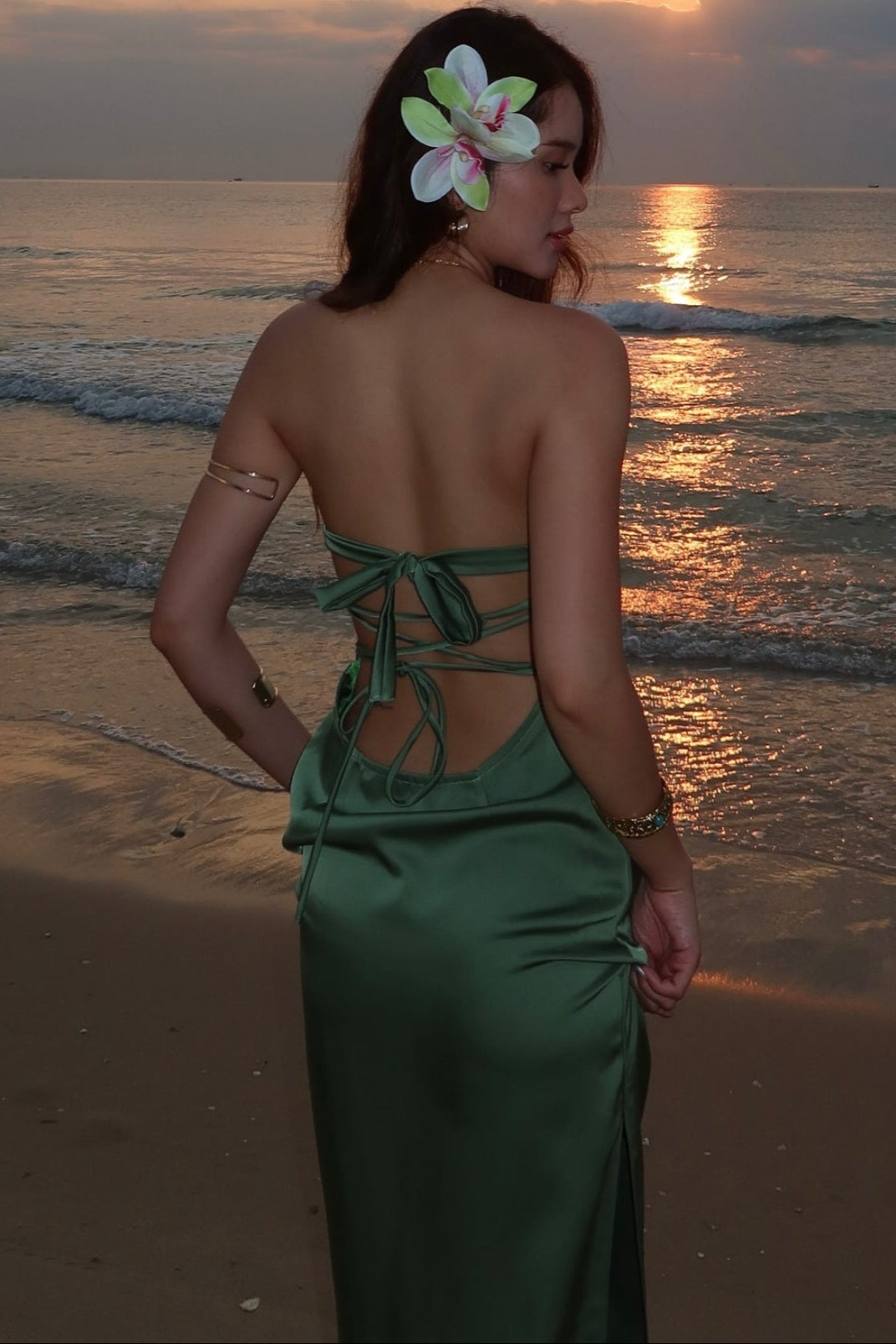 Tube Top Off-Shoulder Sleeveless Satin Floor-Length Simple Mermaid Prom Dress