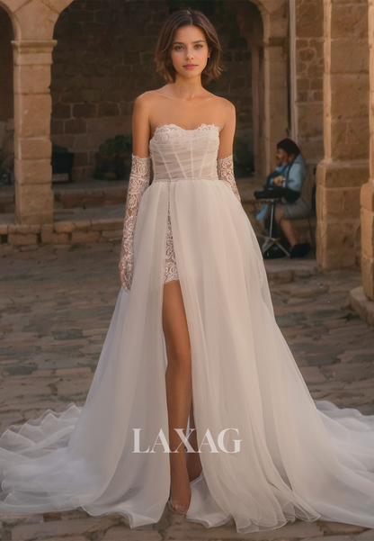 Fairytale A-Line Chathedral Train Strapless Sweetheart Appique&Organza Laxag Fairytale A-Line Chathedral Train Strapless Sweetheart Appique&Organza Laxag