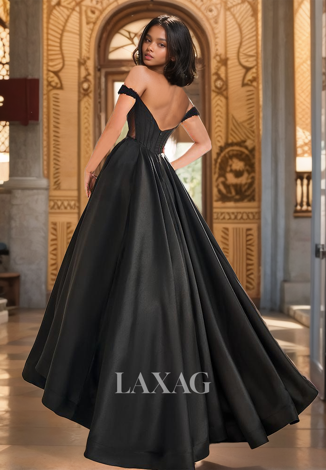 Sleeveless Beaded Sweetheart A-Line Dinner Gowns Pleated Floor-Length Formal Prom Dress