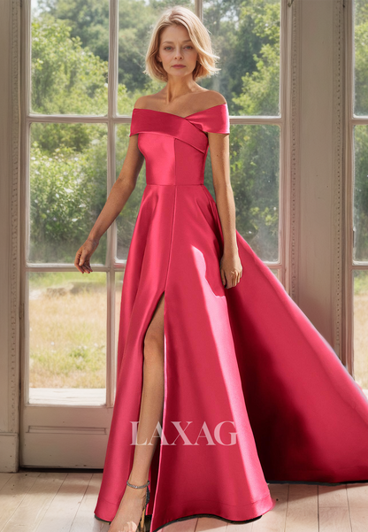 Simple V-Neck Sleeveless Floor-Length Cocktail Gowns Satin A-Line Mother of the Bride Dress