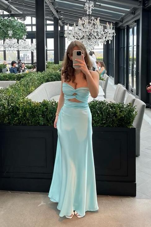 Sweetheart Pleated Satin Party Gowns Off-Shoulder Sleeveless Floor-Length Mermaid Prom Dress