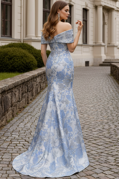 Sweetheart Sleeveless Jacquard Satin Plaeted Mermaid Mother of the Bride Dress