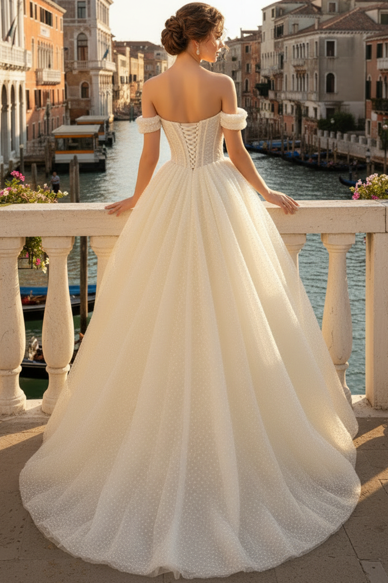 A-Line Sweetheart Sleeveless Fully Sequined Tulle Pleated Floor-Length Prom Dress