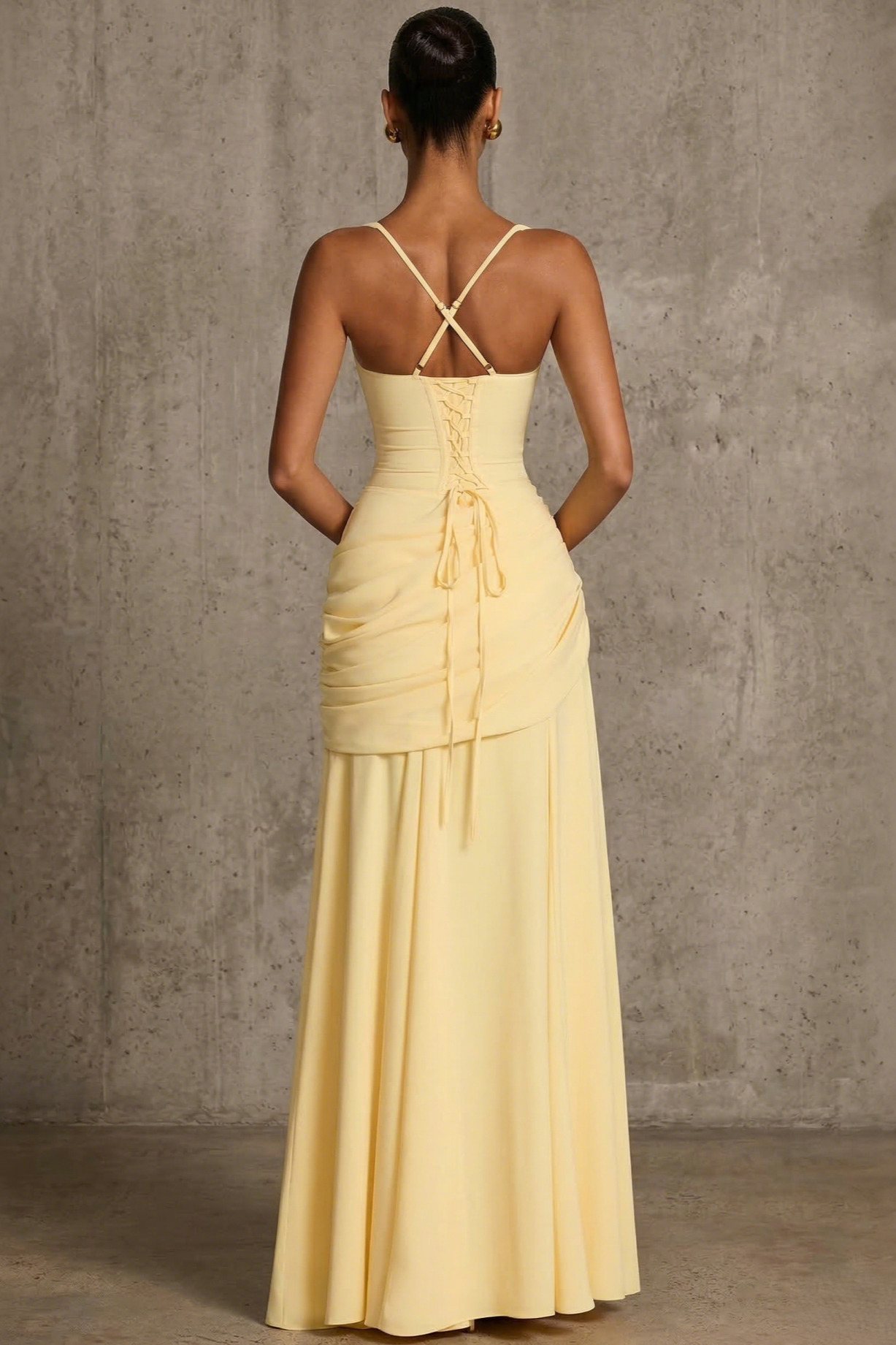 Tube Top Spaghetti Straps Chiffon Pleated Floor-Length Simple Mermaid Evening Dress
