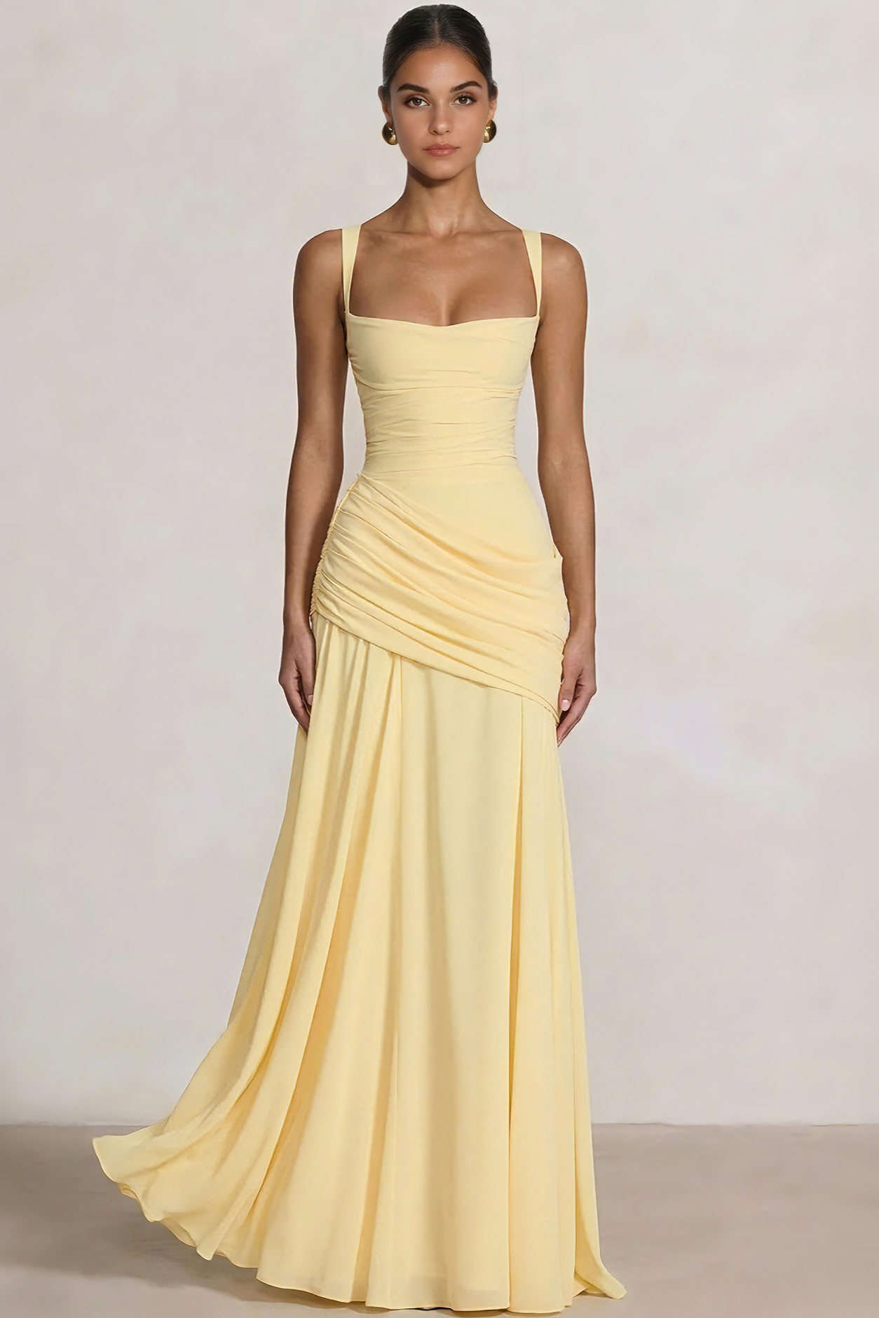 Tube Top Spaghetti Straps Chiffon Pleated Floor-Length Simple Mermaid Evening Dress