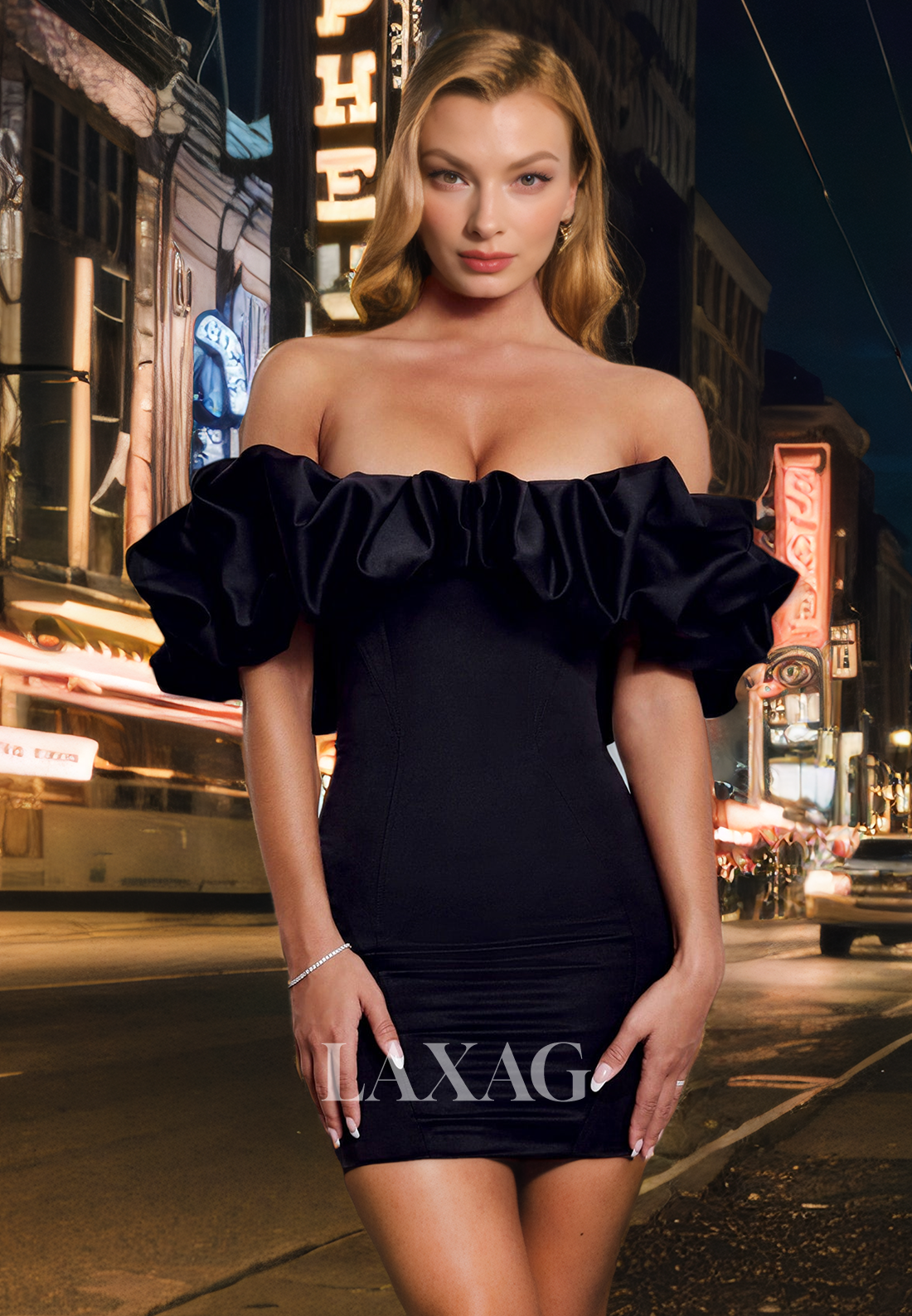 Off Shoulder Pleated Sleek Satin Elegant Party Homecoming Dress