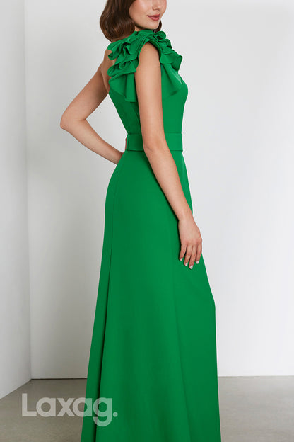 22806 - One Shoulder Elegant Cocktail Party Formal Evening Dress with Slit