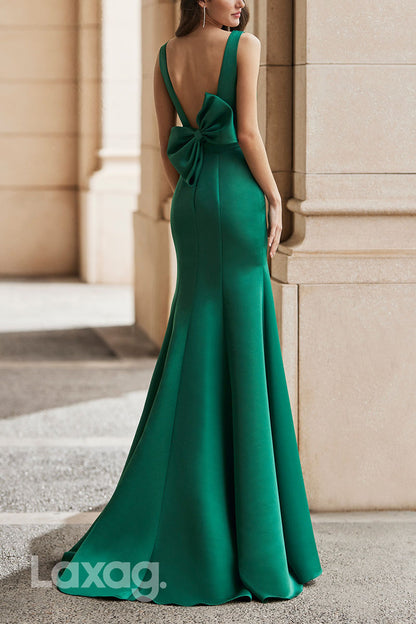 23048 - Round Backless Mermaid Cocktail Party Formal Evening Dress with Train