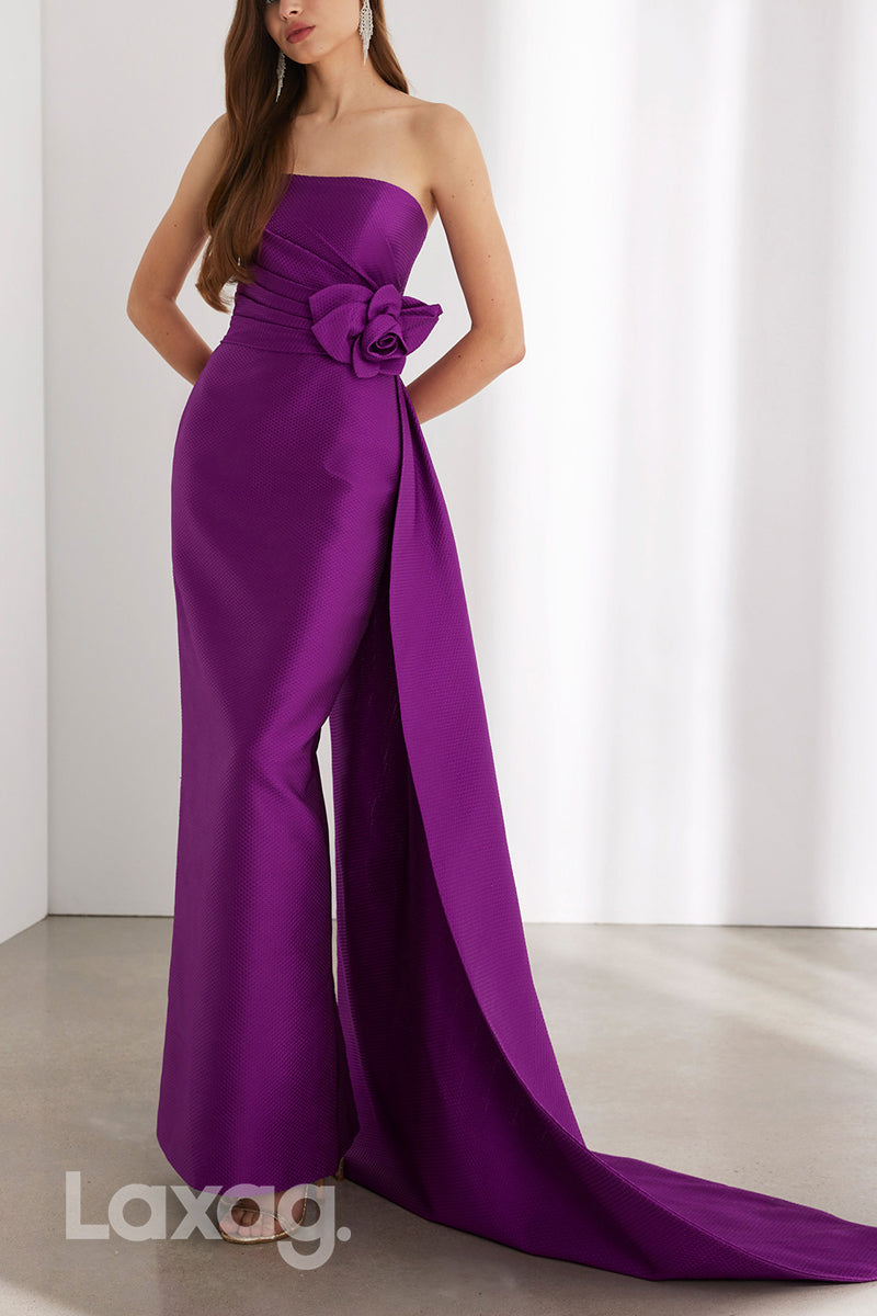 22808 - Strapless Elegant Mermaid Cocktail Party Formal Evening Dress with Train