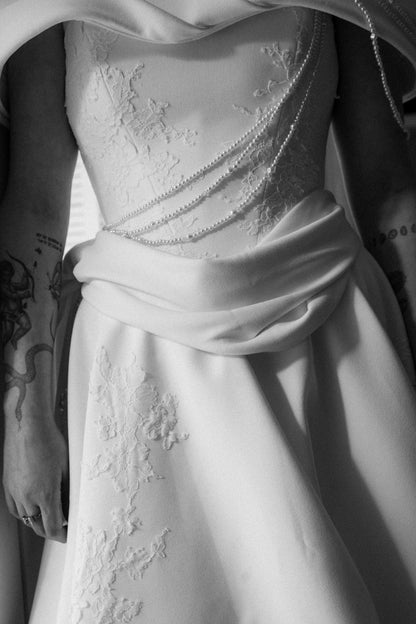 Off-Shoulder Ball Gown Wedding Dress