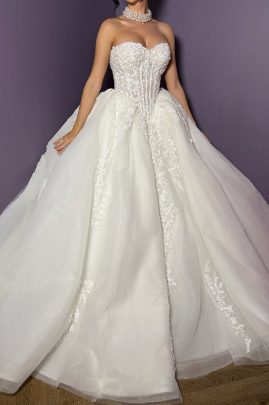 Corset Sweetheart Ball Gown Wedding Dress