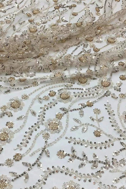Beaded Cape Overlay Evening Gown