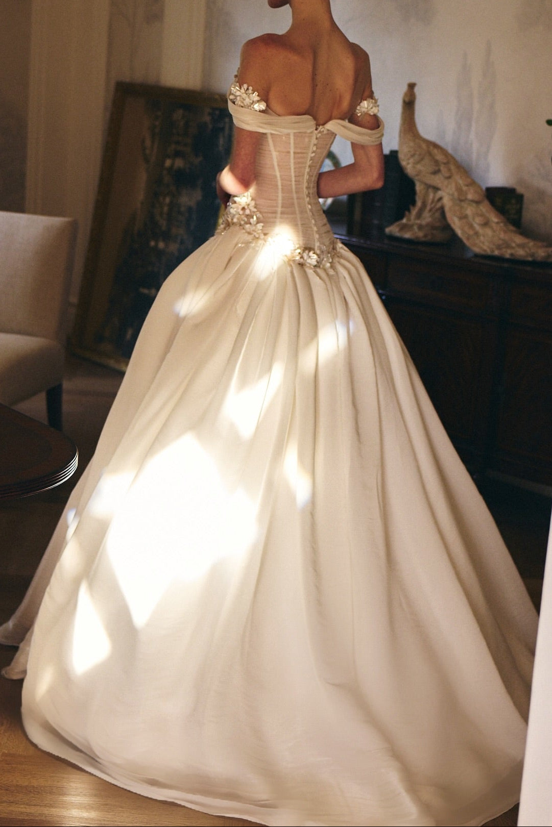 Corset Off-The-Shoulder Ball Gown Wedding Dress