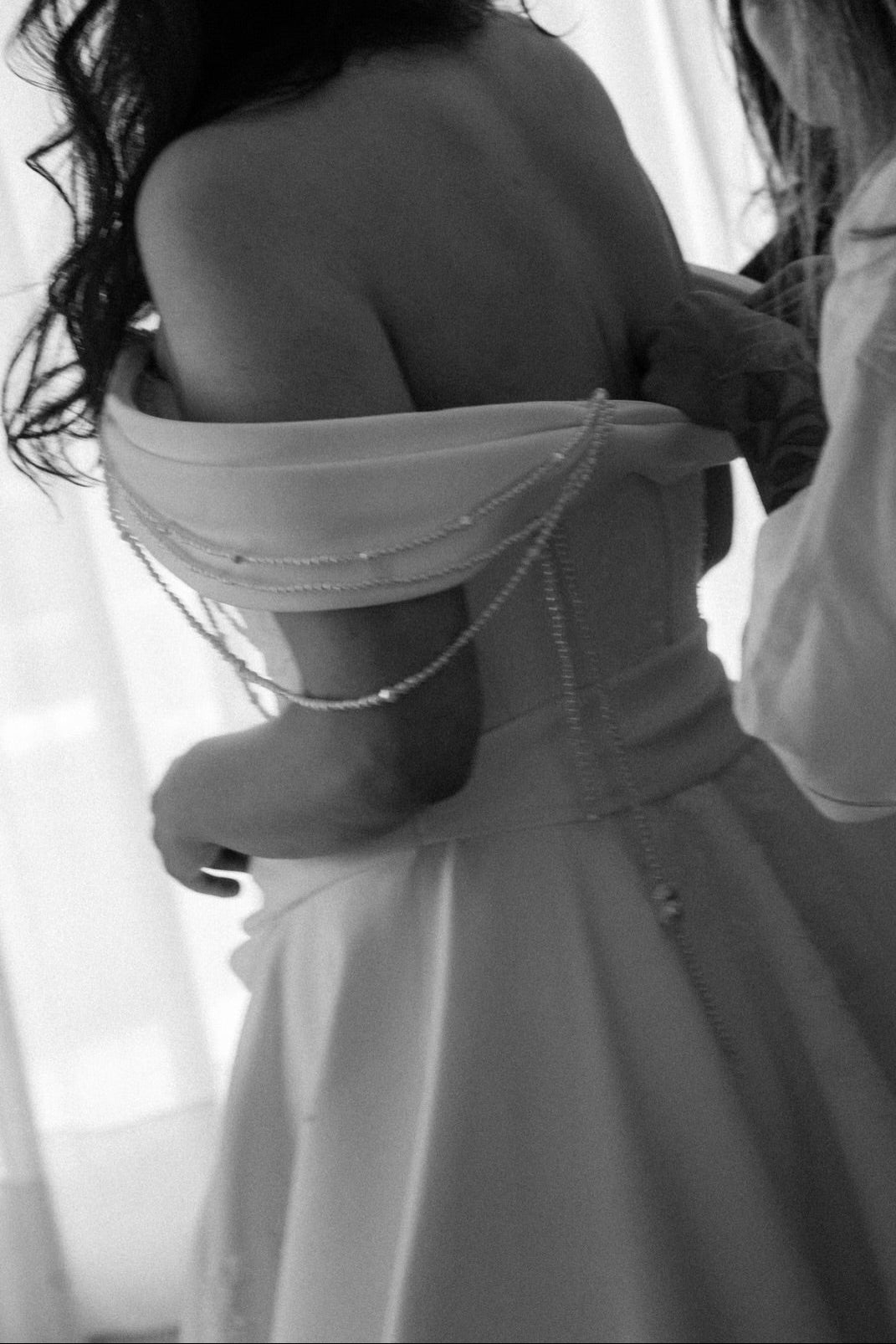 Off-Shoulder Ball Gown Wedding Dress