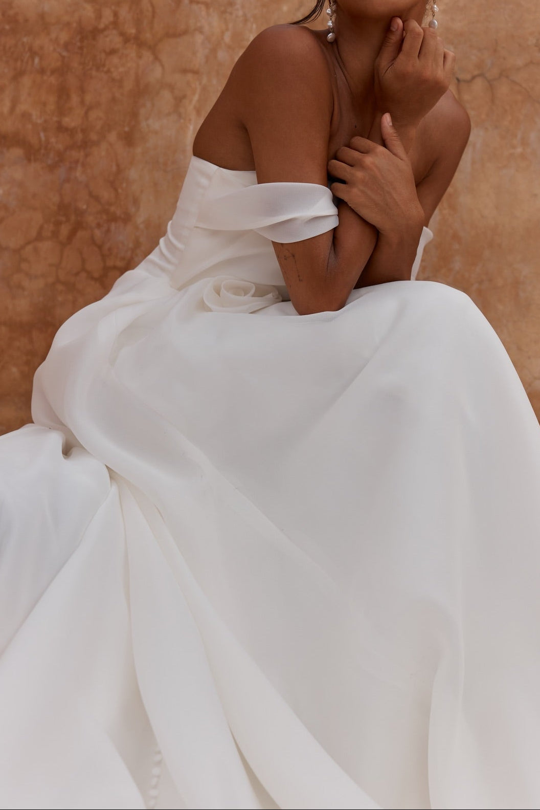 Off-the-Shoulder Organza A-Line Wedding Dress