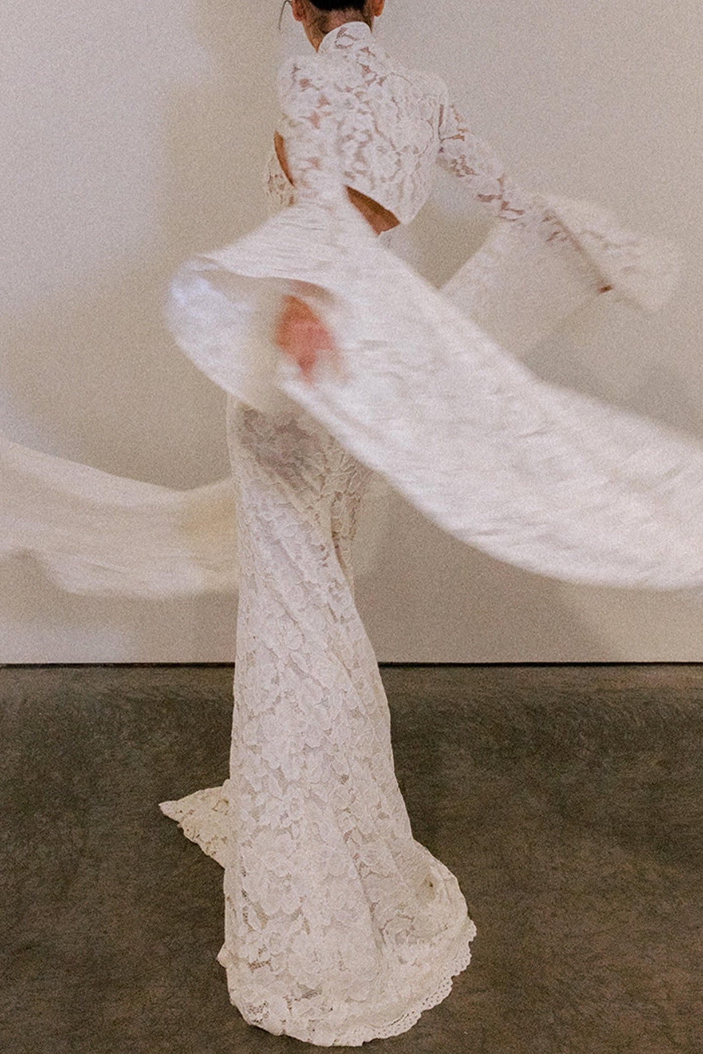 Lace Mermaid Wedding Dress with High-Neck Bolero