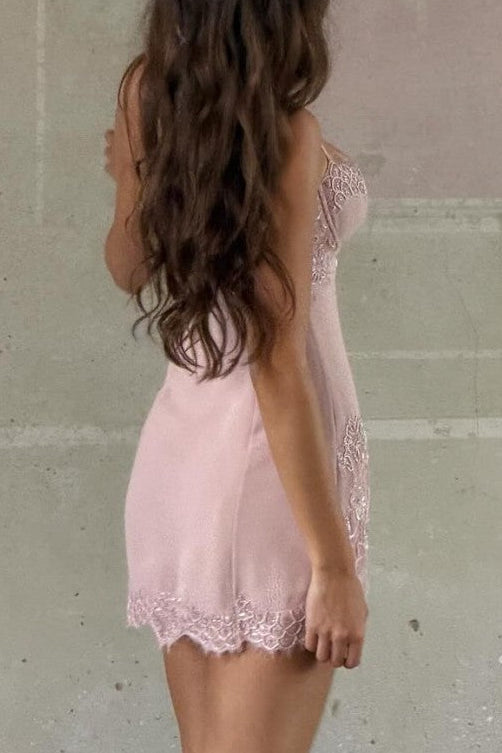 Lace Applique Corset Mini Dress