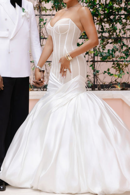 Strapless Corset Mermaid Wedding Dress