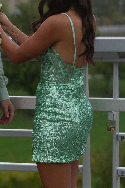 Sequined Corset Bodycon Mini Dress
