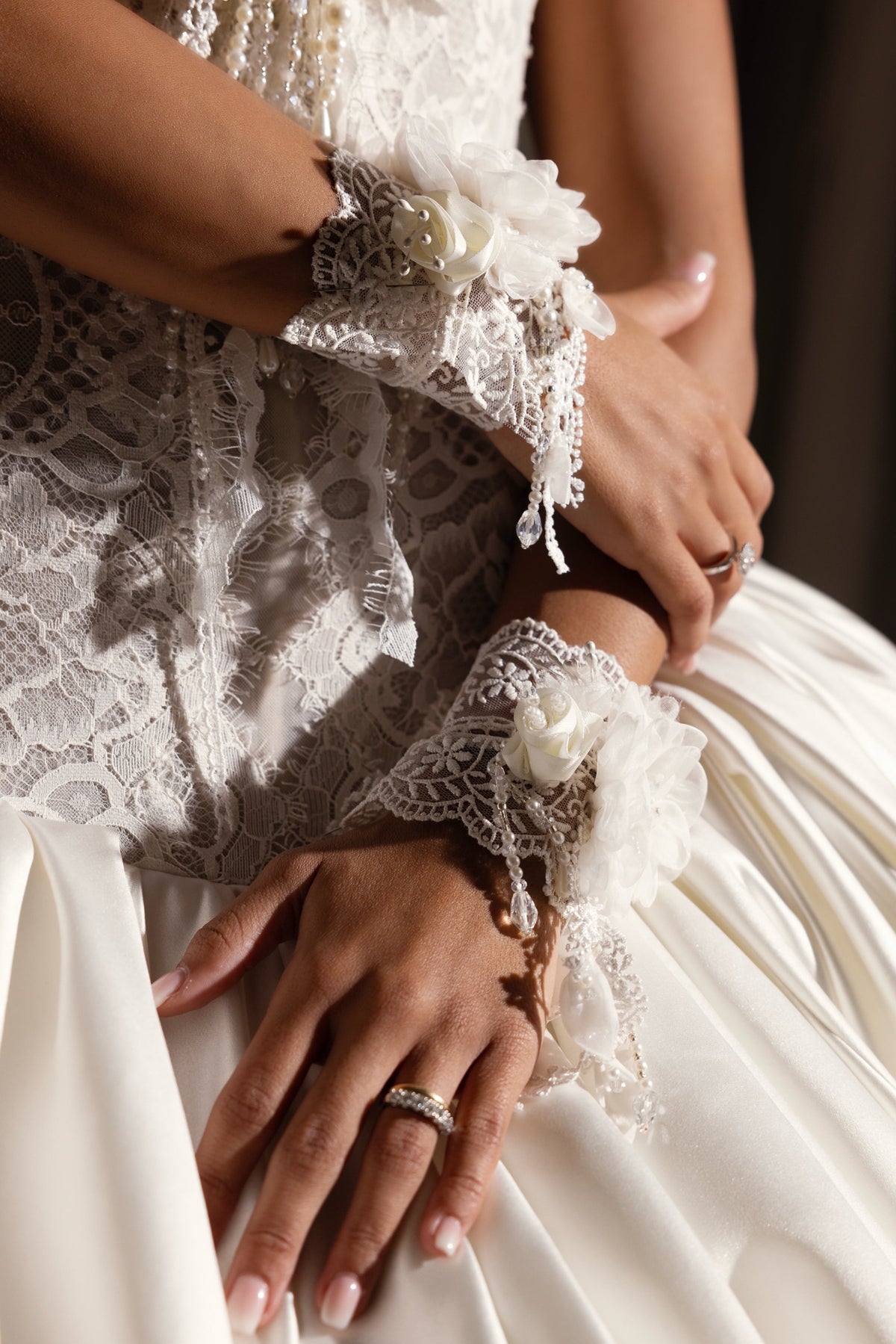 Lace High-Neck Ball Gown Wedding Dress