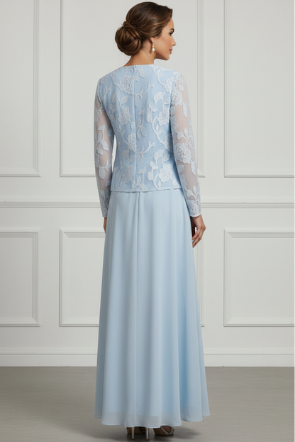 Floral Lace Jacket A-Line Formal Dress