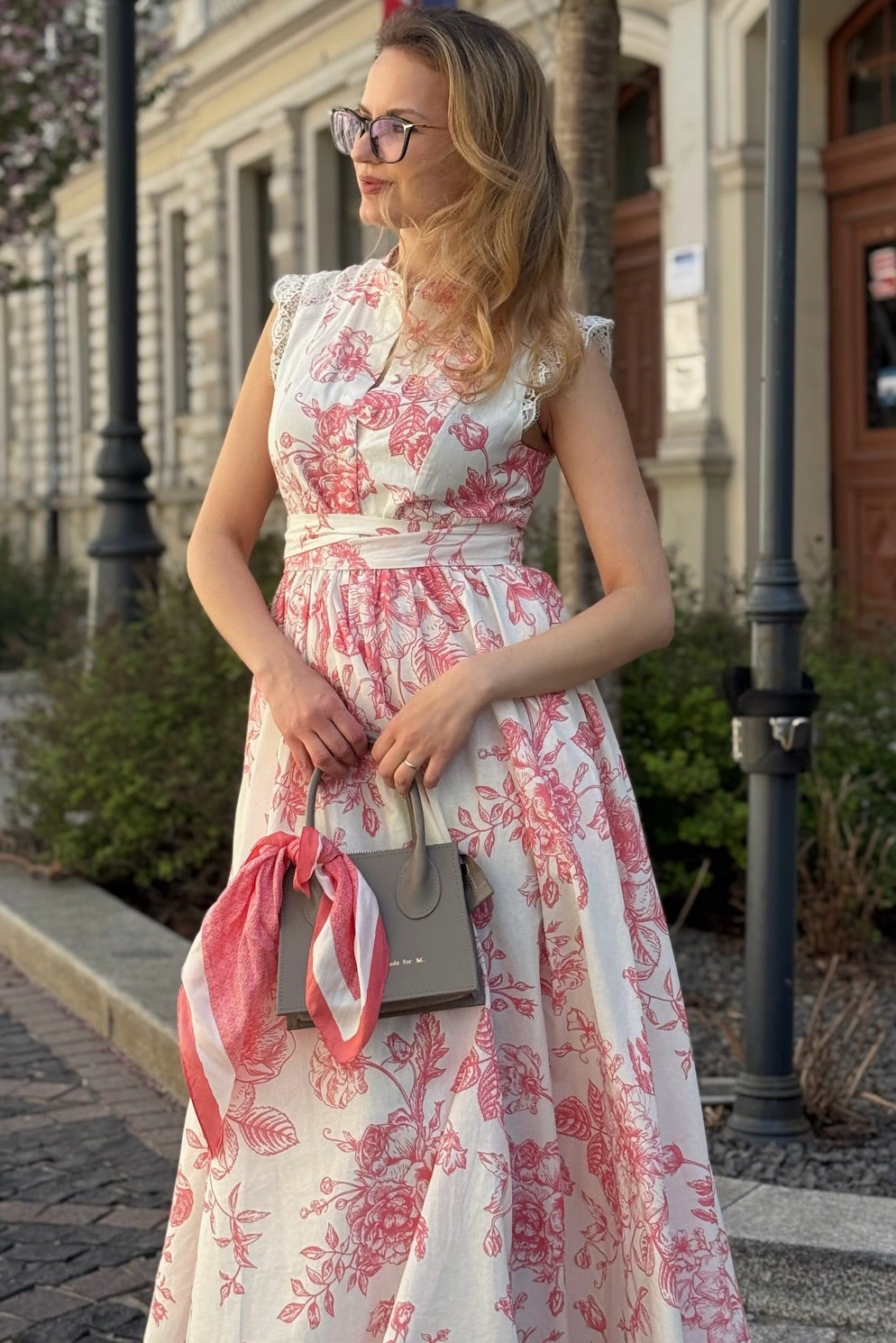 Sleeveless Floral A-Line Dress
