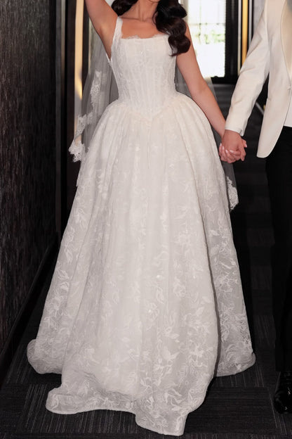Lace Corset Ball Gown Wedding Dress