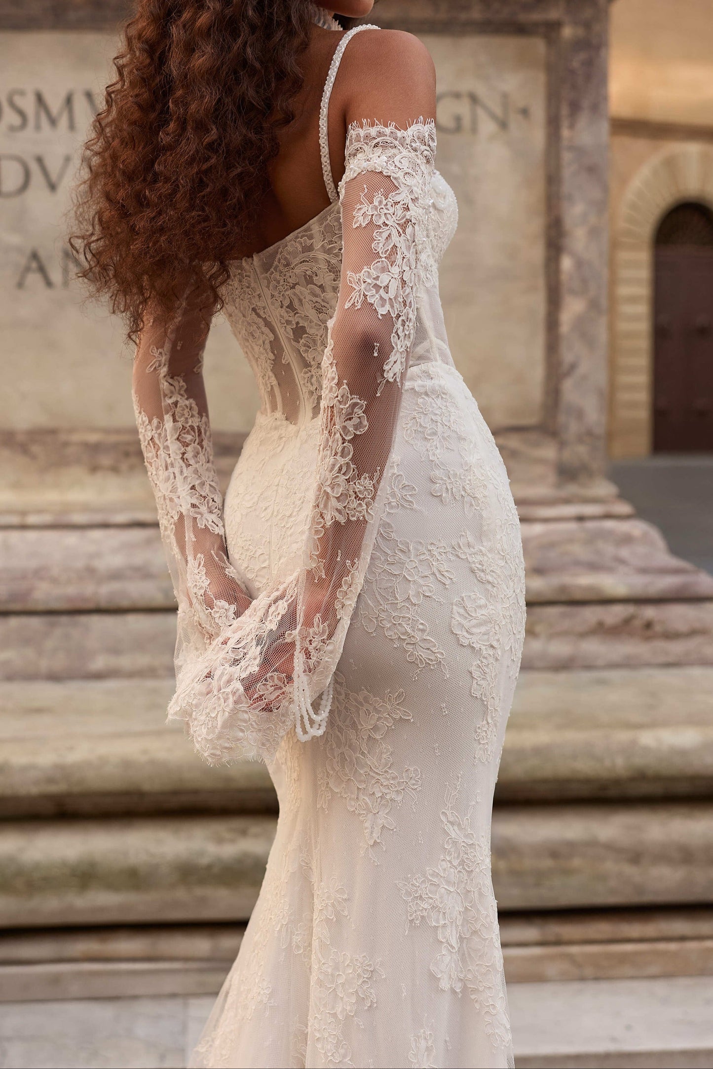 Lace Mermaid Wedding Dress with Corset Bodice