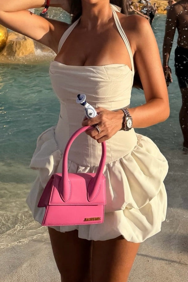 Halter Corset Bubble Mini Dress