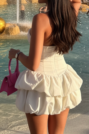 Halter Corset Bubble Mini Dress