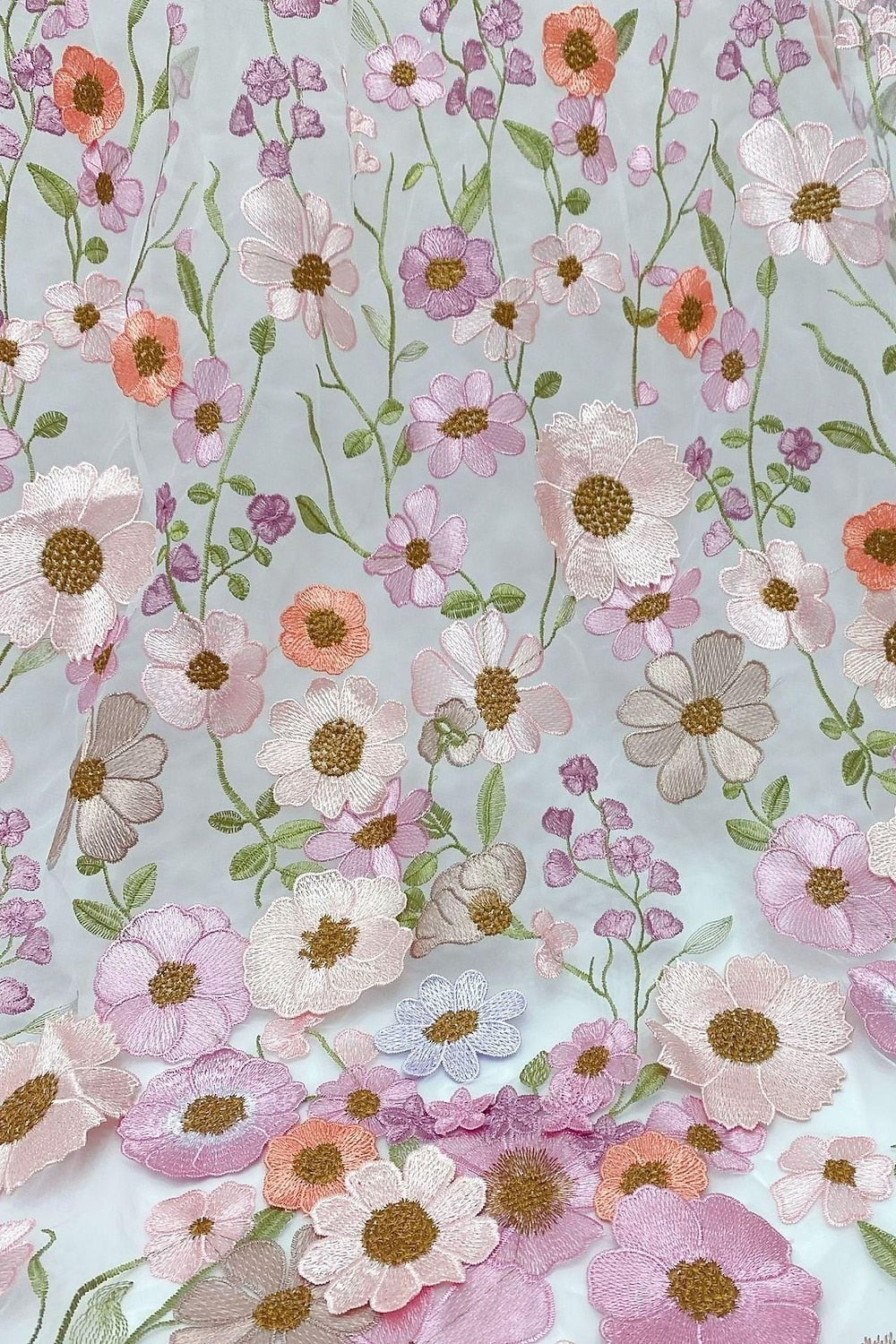 Floral Embroidered Tiered-Top A-Line Ankle-Length Dress