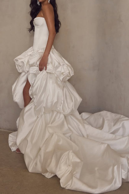 Strapless Corset Bubble Tiered Wedding Dress