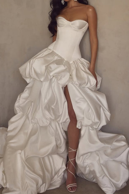 Strapless Corset Bubble Tiered Wedding Dress