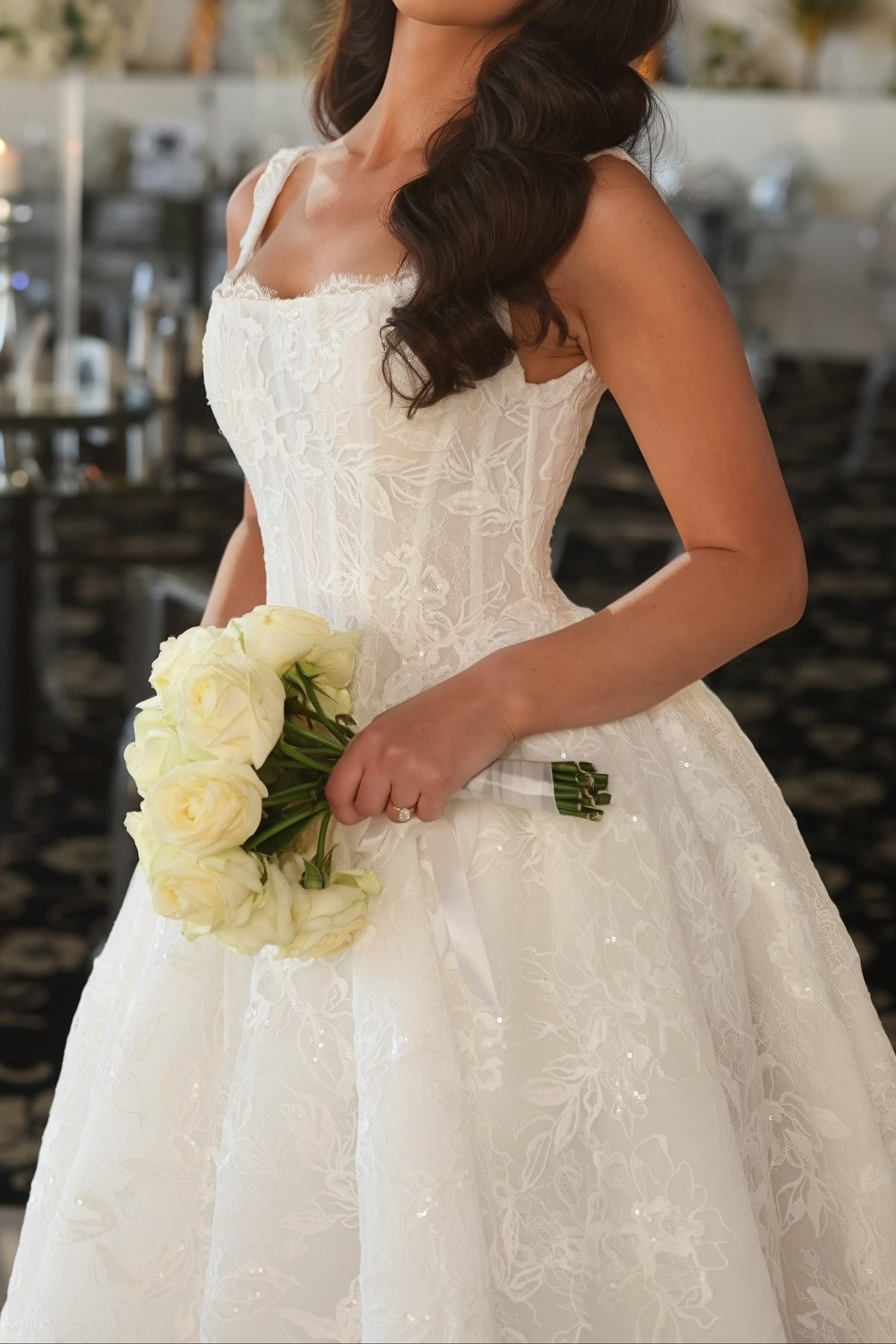 Lace Corset Ball Gown Wedding Dress
