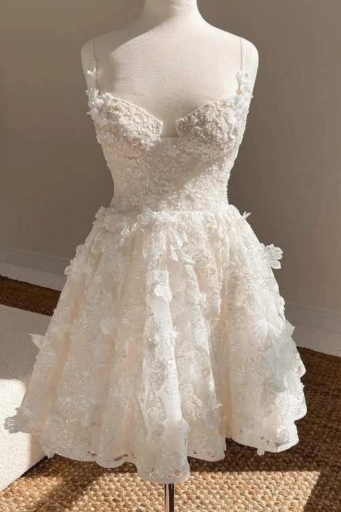 3D Floral Corset A-Line Mini Dress