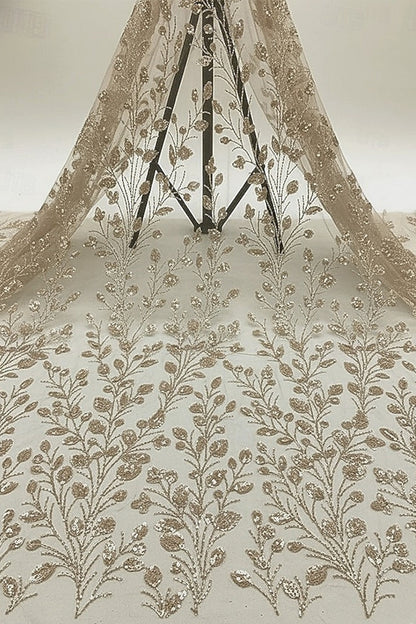Sequin Illusion Sleeve A-Line Formal Evening Dress