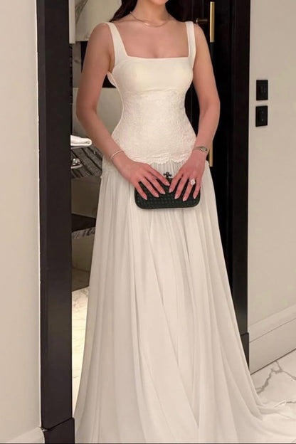Convertible A-Line Wedding Dress with Lace Jacket