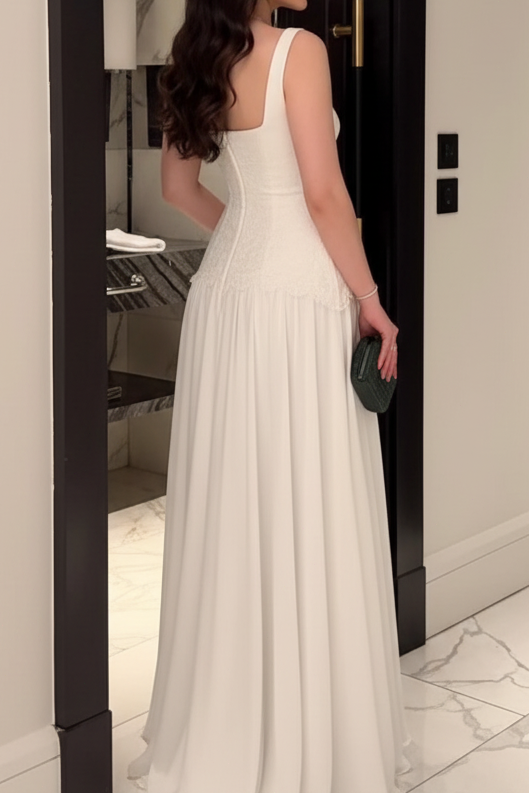 Convertible A-Line Wedding Dress with Lace Jacket