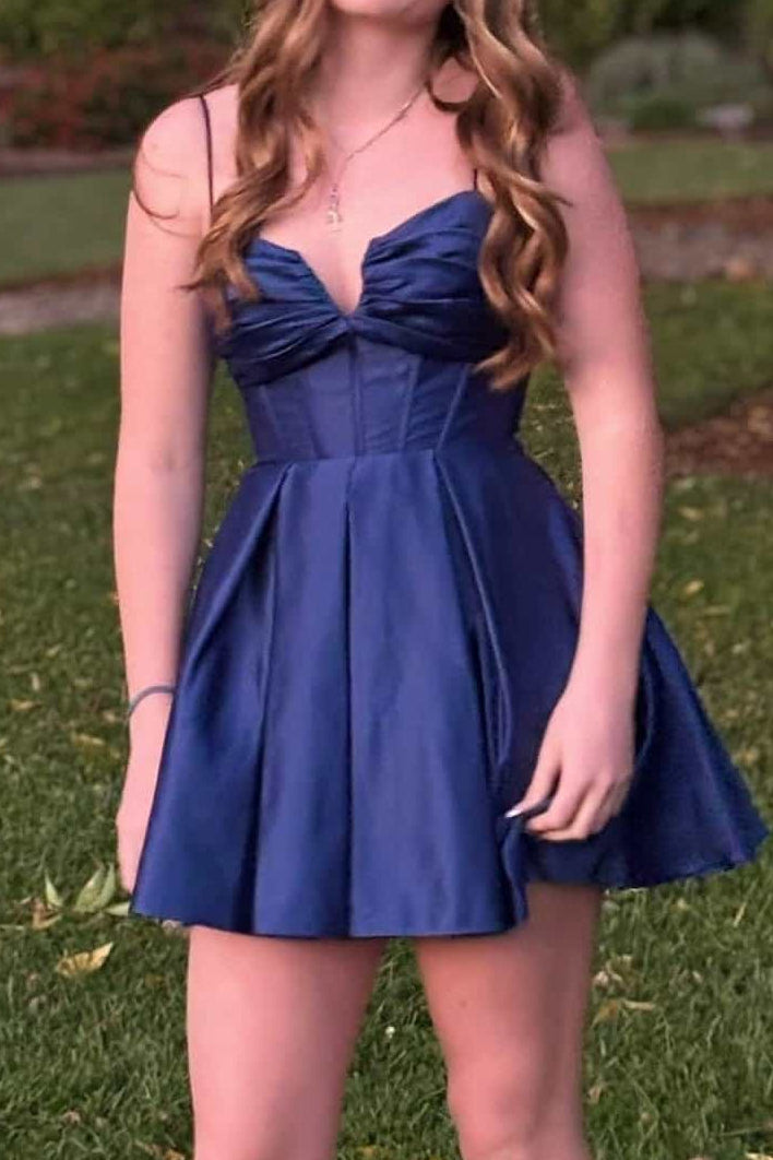 Corset Pleated A-Line Mini Dress