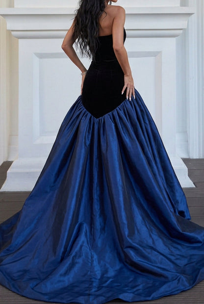 Strapless Sweetheart Gown with Voluminous Bubble Skirt